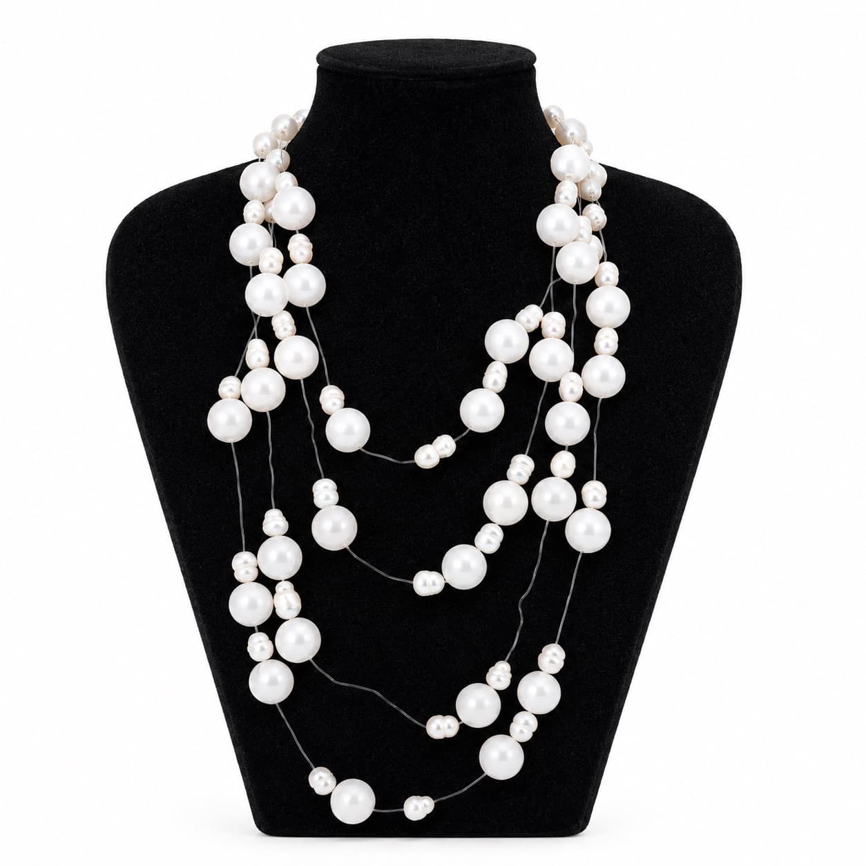 LAYERED PEARL NECKLACE